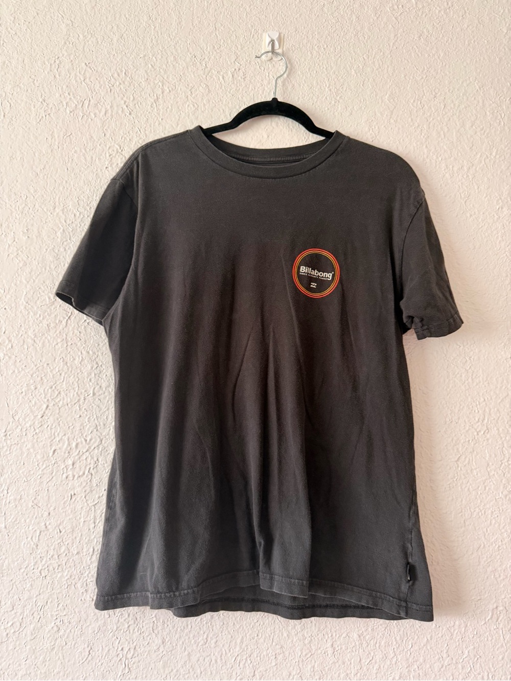 Billabong Black Short-Sleeve Tee with Orange Accent Logo
